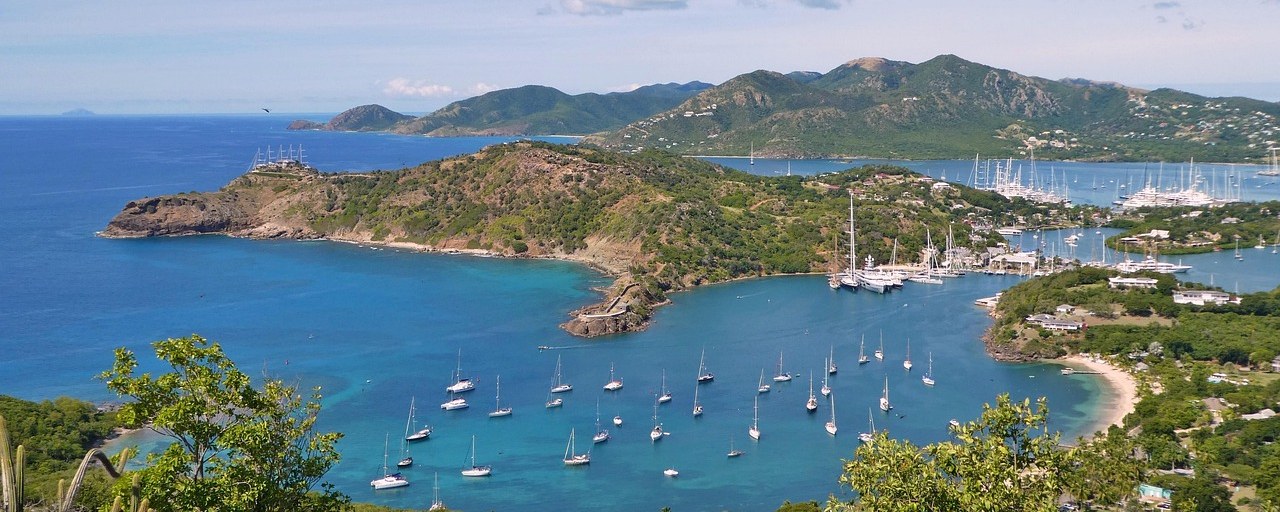 English Harbour from Shirley Heights, Antigua and Barbuda