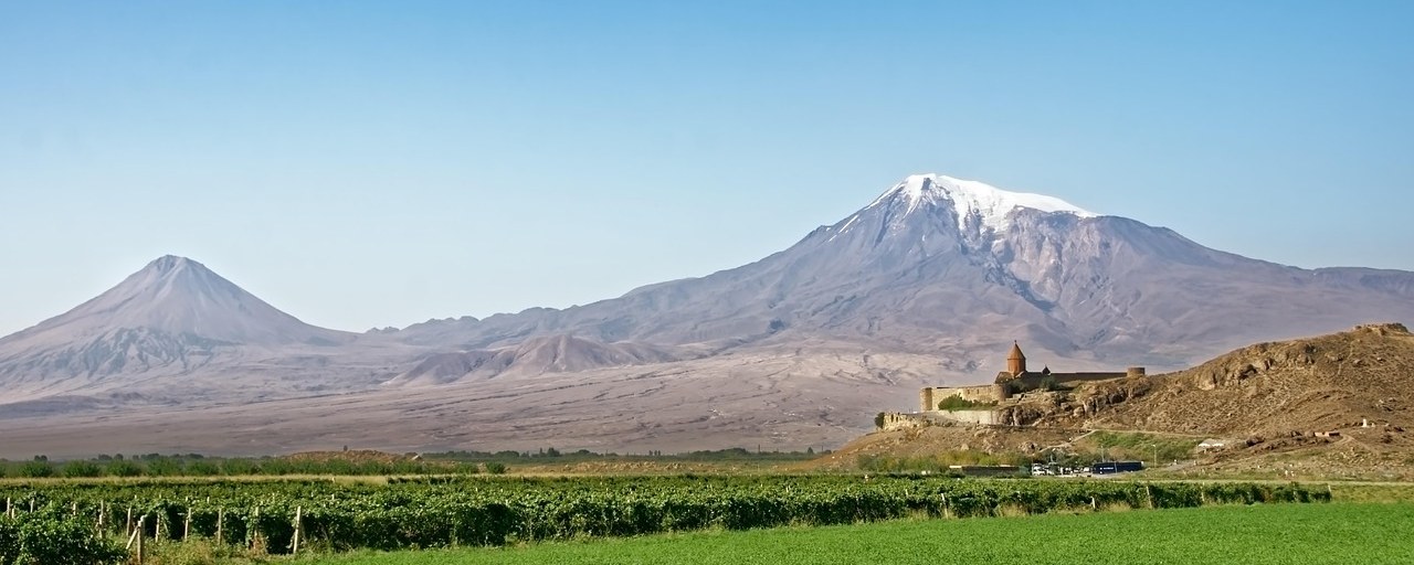 Khor Virap monastery in Armenia with Mount Ararat in the background