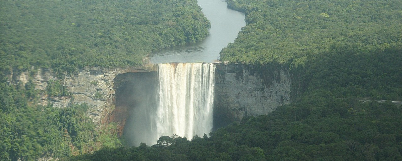 Kaieteur Falls surrounded by rainforest in Guyana