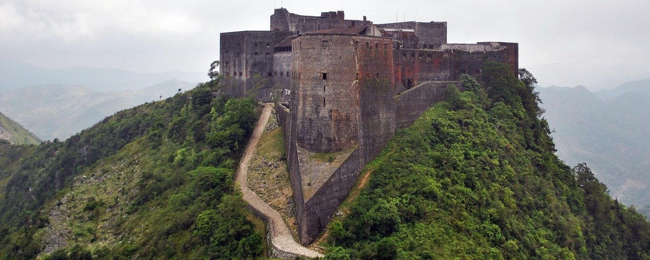 Citadelle Laferrière above the mountains of Haiti