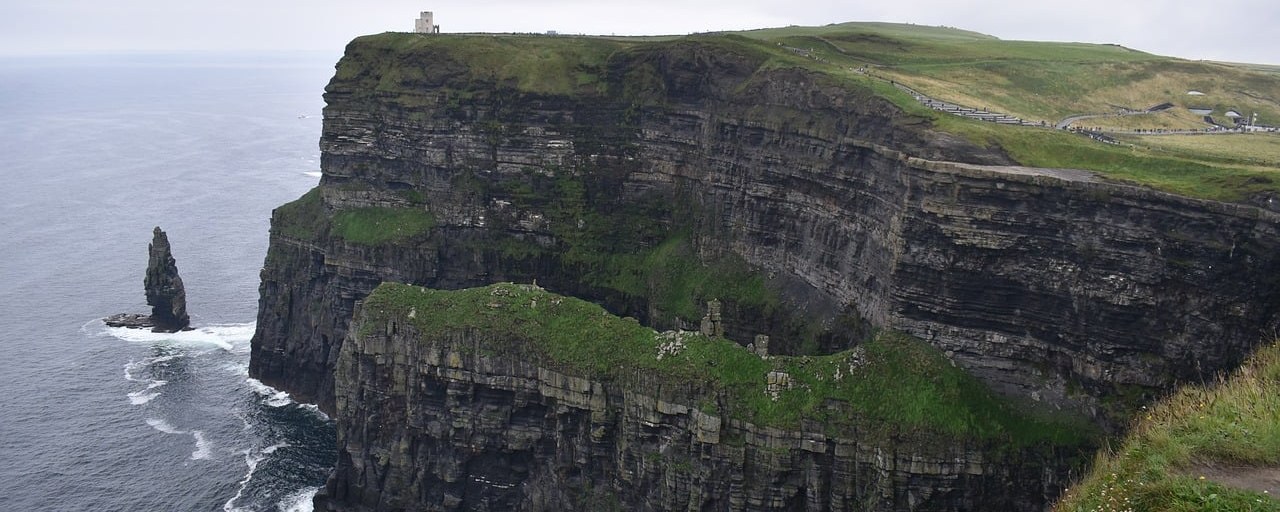 Cliffs of Moher above the Atlantic Ocean in Ireland