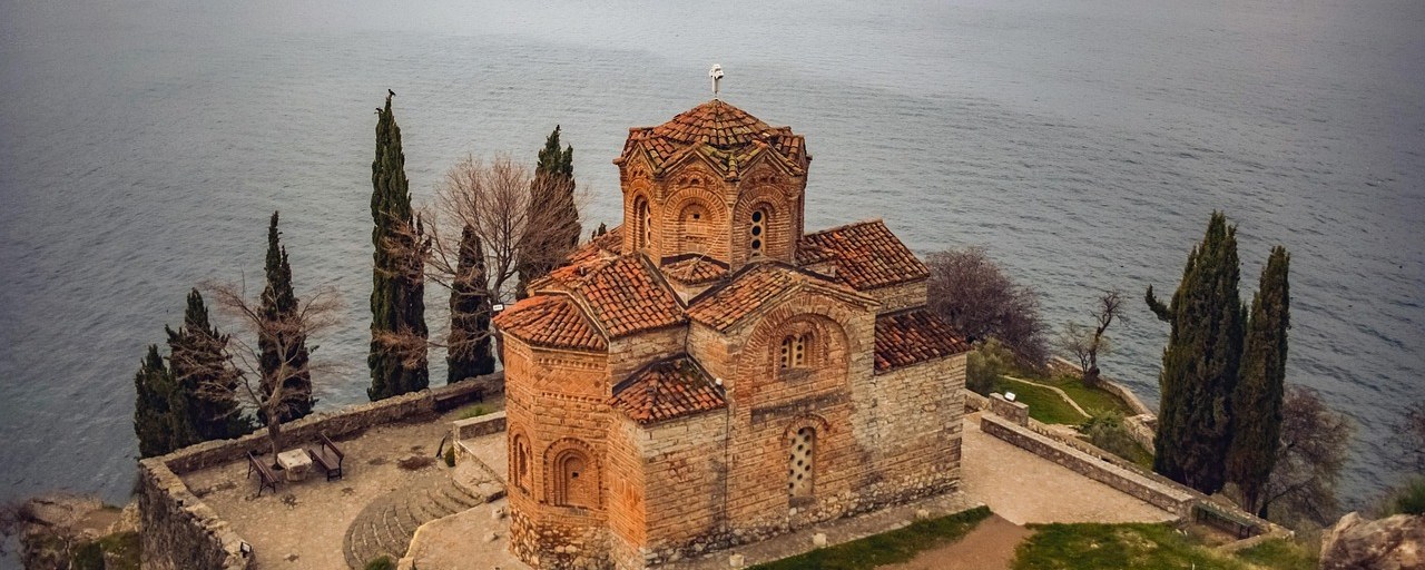 Saint John at Kaneo church overlooking Lake Ohrid, North Macedonia