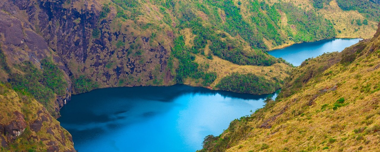 Mountain lakes beneath Mount Wilhelm, Papua New Guinea