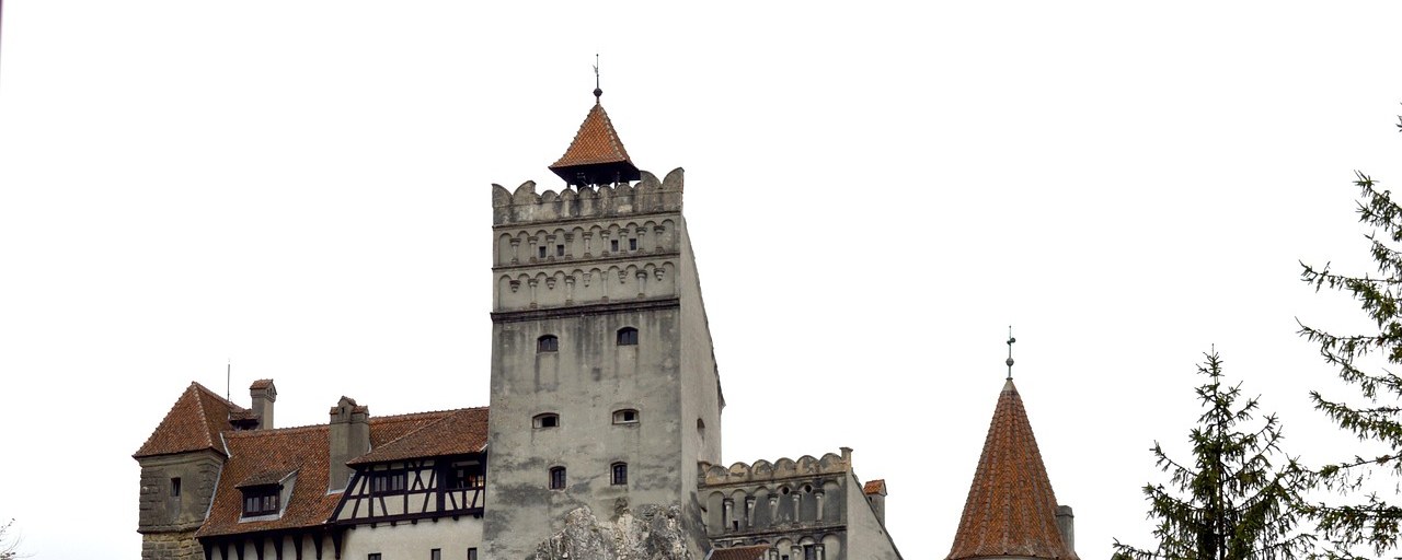 Bran Castle towers in Bran, Romania