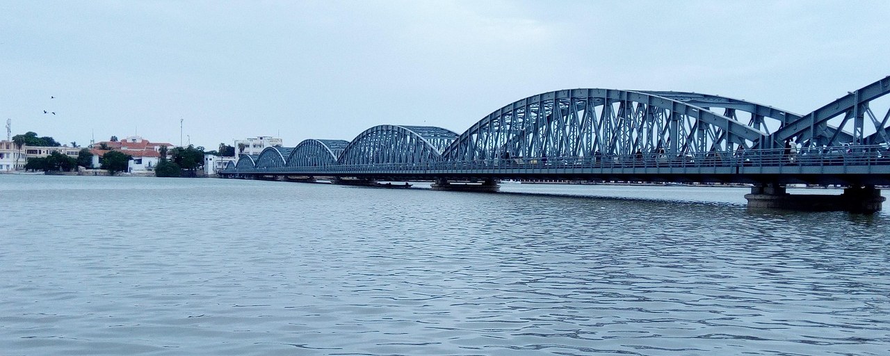 Faidherbe Bridge spanning the river at Saint-Louis, Senegal